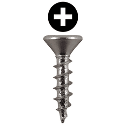 #6 x 1-1/4" Flat Head Drawer Slide Screws, Phillips Drive Coarse Thread and Sharp Point, Zinc, Box of 10 Thousand by Quickscrews
