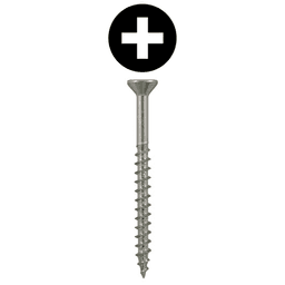 #6 x 1-1/2" Flat Head Drawer Slide Screws, Phillips Drive Coarse Thread and Sharp Point, Zinc, Box of 8 Thousand by Quickscrews