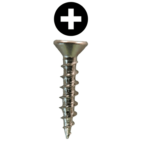 #7 x 5/8" Flat Head Drawer Slide Screws, Phillips Drive Coarse Thread and Sharp Point, Nickel, Box of 20 Thousand by Quickscrews