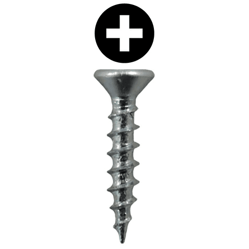 #8 x 5/8" Flat Head Drawer Slide Screws, Phillips Drive Coarse Thread and Sharp Point, Zinc, Box of 14 Thousand by Quickscrews