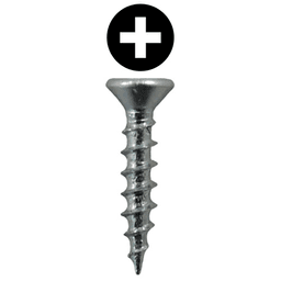 #8 x 5/8" Flat Head Drawer Slide Screws, Phillips Drive Coarse Thread and Sharp Point, Zinc, Box of 14 Thousand by Quickscrews