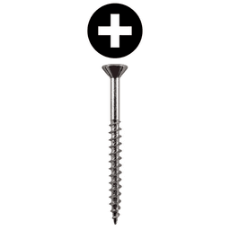 #8 x 1-1/2" Flat Head Assembly Screws, Phillips Drive Coarse Thread with Nibs and Sharp Point, Zinc, Box of 7 Thousand by Quickscrews