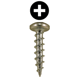 #6 x 5/8" Pan Head Hinge Edge Screws, Phillips Drive Coarse Thread and Sharp Point, Zinc, Box of 25 Thousand by Quickscrews