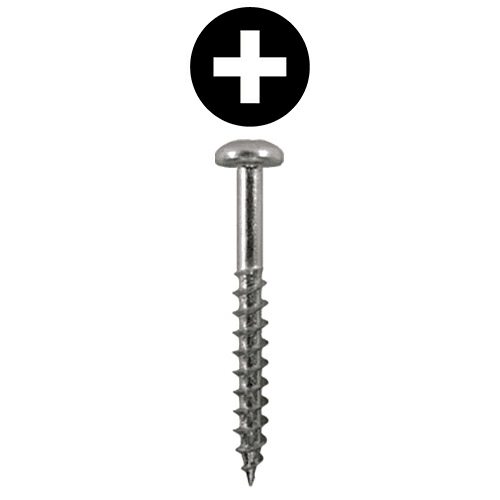 #8 x 1-1/2" Pan Head Hinge Edge Screws, Phillips Drive Coarse Thread and Sharp Point, Zinc, Box of 6 Thousand by Quickscrews