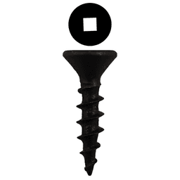 #8 x 3/4" Flat Head Hinge Edge Screws, Square Drive Coarse Thread and Sharp Point, Black, Box of 12 Thousand by Quickscrews