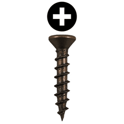 #5 x 1/2" Flat Head Hinge Edge Screws, Phillips Drive Twinfast Thread and Sharp Point, Antique Brass, Box of 30 Thousand by Quickscrews