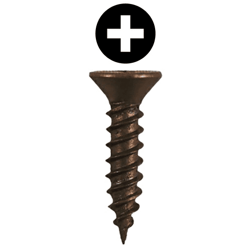 #6 x 1/2" Flat Head Hinge Edge Screws, Phillips Drive Twinfast Thread and Sharp Point, Antique Brass, Box of 25 Thousand by Quickscrews