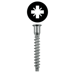 7mm x 50mm Flat Head Confirmat Screw, Pozi Drive Coarse Thread and Blunt Point, Zinc, Box of 2 Thousand by Wurth