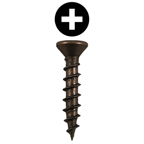 #5 x 5/8" Flat Head Drawer Slide Screws, Phillips Drive Coarse Thread and Sharp Point, Antique Brass, Box of 30 Thousand by Quickscrews