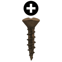 #5 x 5/8" Oval Head Drawer Slide Screws, Phillips Drive Coarse Thread and Sharp Point, Antique Brass, Box of 30 Thousand by Quickscrews
