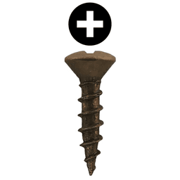 #6 x 5/8" Oval Head Drawer Slide Screws, Phillips Drive Coarse Thread and Sharp Point, Antique Brass, Box of 20 Thousand by Quickscrews