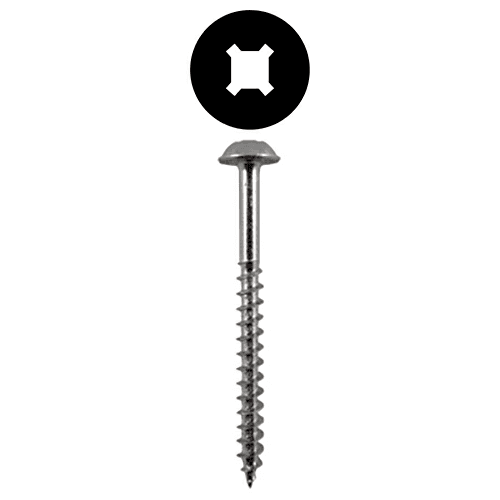 #8 x 2" Round Washer Head Assembly Screws, Square/Phillips Drive Coarse Thread and Sharp Point, Zinc, Box of 4 Thousand by Quickscrews