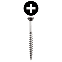 #9 x 2-1/2" Flat Head Assembly Screws, Phillips Drive Coarse Thread with Nibs and Sharp Point, Zinc, Box of 5 Hundred by Quickscrews