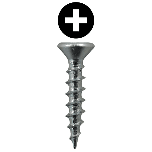 #6 x 5/8" Flat Head Drawer Slide Screws, Phillips Drive Coarse Thread and Sharp Point, Zinc, Box of 1 Thousand by Quickscrews