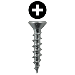 #6 x 5/8" Flat Head Drawer Slide Screws, Phillips Drive Coarse Thread and Sharp Point, Zinc, Box of 1 Thousand by Quickscrews