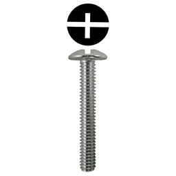 #8 x 1-1/4" Truss Head Machine Screws, Phillips/Slotted Drive #8-32 Thread and Blunt Point, Zinc, Box of 1 Thousand by Quickscrews