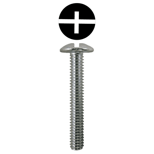 #8 x 1/2" Truss Head Machine Screws, Phillips/Slotted Drive #8-32 Thread and Blunt Point, Zinc, Box of Hundred by Quickscrews
