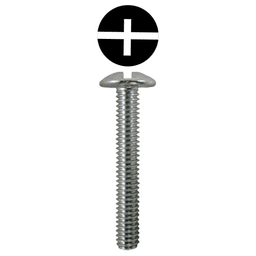 #8 x 1/2" Truss Head Machine Screws, Phillips/Slotted Drive #8-32 Thread and Blunt Point, Zinc, Box of Hundred by Quickscrews