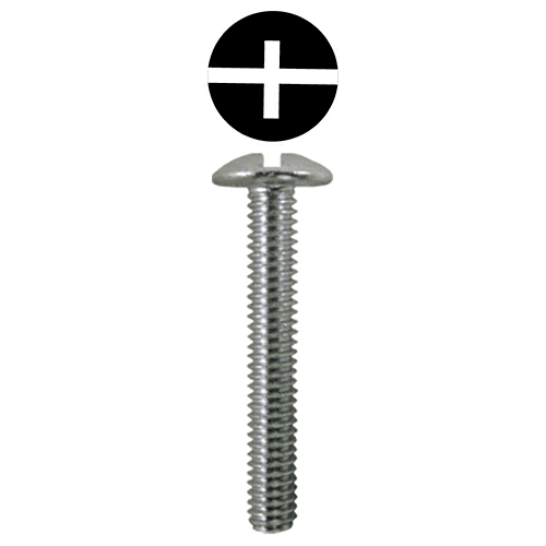#8 x 1-5/8" Truss Head Machine Screws, Phillips/Slotted Drive #8-32 Thread and Blunt Point, Zinc, Box of Hundred by Quickscrews