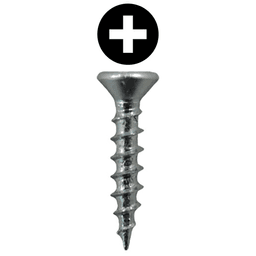 #6 x 1/2" Flat Head Drawer Slide Screws, Phillips Drive Coarse Thread and Sharp Point, Zinc, Box of Hundred by Quickscrews