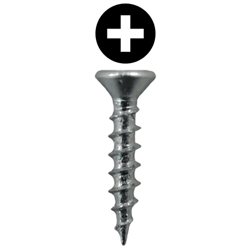 #6 x 5/8" Flat Head Drawer Slide Screws, Phillips Drive Coarse Thread and Sharp Point, Zinc, Box of 5 Thousand by Quickscrews