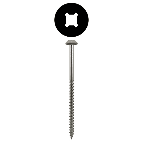 #8 x 1-1/4" Round Washer Head Installation Screws, Square/Phillips Drive Coarse Thread and Sharp Point, Zinc, Box of 8 Thousand by Quickscrews