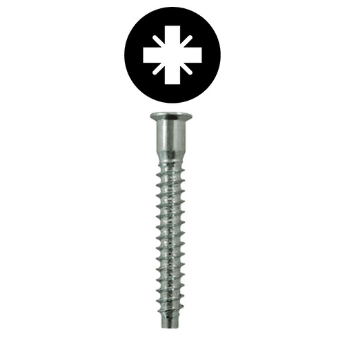 7mm x 50mm Flat Head Confirmat Screw, Pozi Drive Fine Thread and Blunt Point, Zinc, Box of 2 Thousand by Wurth