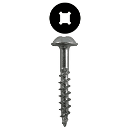 #8 x 1-1/4" Round Washer Head Assembly Screws, Square/Phillips Drive Coarse Thread and Sharp Point, Zinc, Box of 9 Thousand by Quickscrews
