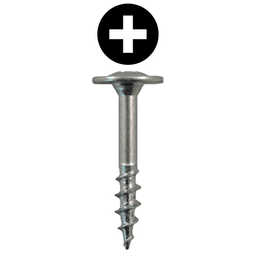 #8 x 1-1/8" Round Washer Head Drawer Front Adjusting Screws, Phillips Drive Coarse Thread and Sharp Point, Zinc, Box of 6 Thousand by Quickscrews