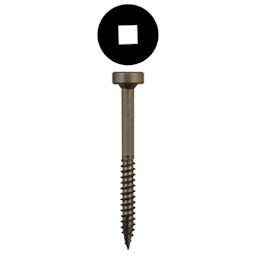 #6 x 1-1/4" Modified Pan Head Face Frame/Pocket-Hole Screws, Square Drive Fine Thread and Type 17 Auger Point, Plain, Box of Thousand by Quickscrews