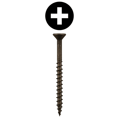 #8 x 1-1/4" Flat Head Assembly Screws, Phillips Drive Coarse Thread and Sharp Point, Plain, Box of 9 Thousand by Quickscrews
