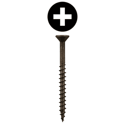 #8 x 1-1/4" Flat Head Assembly Screws, Phillips Drive Coarse Thread and Sharp Point, Plain, Box of 9 Thousand by Quickscrews