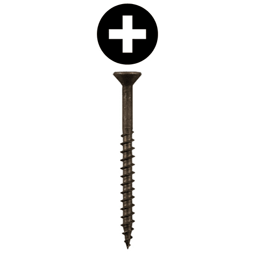 #8 x 1-1/2" Flat Head Assembly Screws, Phillips Drive Coarse Thread and Sharp Point, Plain, Box of 7 Thousand by Quickscrews