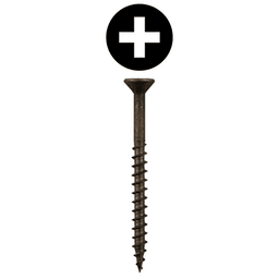 #8 x 1-1/2" Flat Head Assembly Screws, Phillips Drive Coarse Thread and Sharp Point, Plain, Box of 7 Thousand by Quickscrews