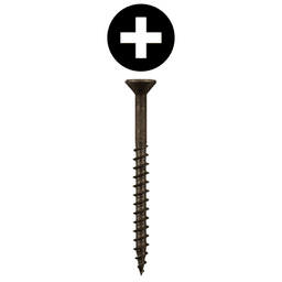 #8 x 1-3/4" Flat Head Assembly Screws, Phillips Drive Coarse Thread and Sharp Point, Plain, Box of 5 Thousand by Quickscrews