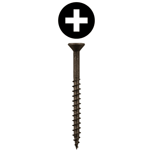 #8 x 2" Flat Head Assembly Screws, Phillips Drive Coarse Thread and Sharp Point, Plain, Box of 4 Thousand by Quickscrews