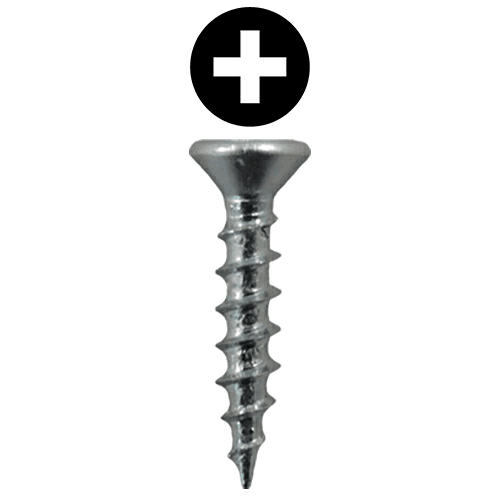 #6 x 3/4" Flat Head Drawer Slide Screws, Phillips Drive Coarse Thread and Sharp Point, Zinc, Box of 5 Thousand by Quickscrews