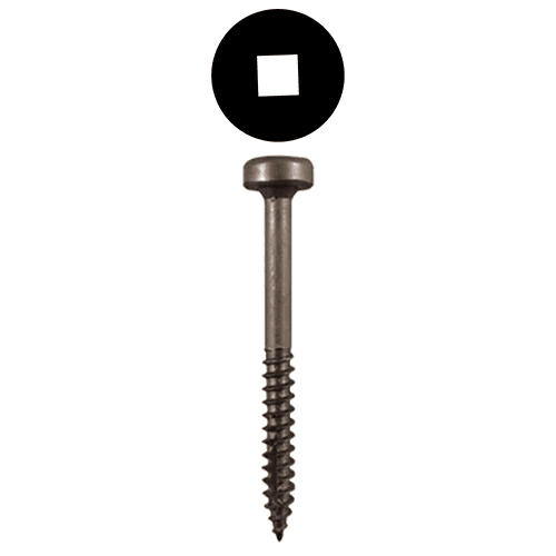 #6 x 1-1/4" Modified Pan Head Face Frame/Pocket-Hole Screws, Square Drive Quickcutter Thread and Double Auger Point, Plain, Box of 8 Thousand by Quickscrews