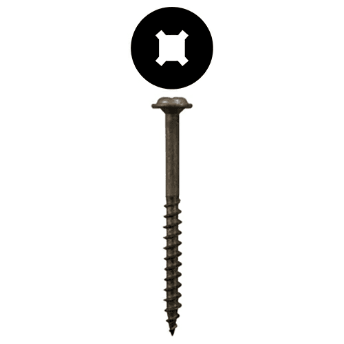 #8 x 1-1/2" Round Washer Head Assembly Screws, Square/Phillips Drive Coarse Thread and Sharp Point, Plain, Box of 5 Thousand by Quickscrews