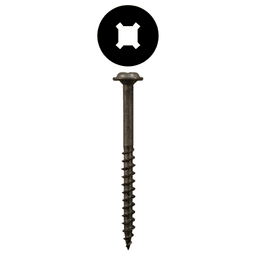 #8 x 3" Round Washer Head Assembly Screws, Square/Phillips Drive Coarse Thread and Sharp Point, Plain, Box of 2 Thousand by Quickscrews