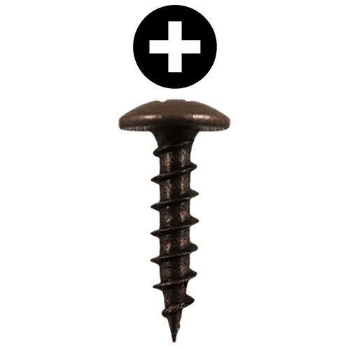 #6 x 5/8" Truss Head Drawer Slide Screws, Phillips Drive Coarse Thread and Sharp Point, Antique Brass, Box of 15 Thousand by Quickscrews