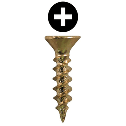 #6 x 5/8" Flat Head Drawer Slide Screws, Phillips Drive Coarse Thread and Sharp Point, Bright Brass, Box of 25 Thousand by Quickscrews