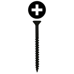 #8 x 2-1/2" Flat Head Assembly Screws, Phillips Drive Coarse Thread and Sharp Point, Black, Box of 2.5 Thousand by Quickscrews