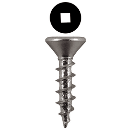 #8 x 3/4" Flat Head Hinge Edge Screws, Square Drive Coarse Thread and Sharp Point, Zinc, Box of 12 Thousand by Quickscrews