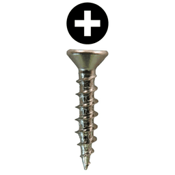 #7 x 5/8" Flat Head Hinge & Drawer Slide Screws, Phillips Drive Coarse Thread and Regular Point, Nickel, Box of 1 Hundred by Quickscrews