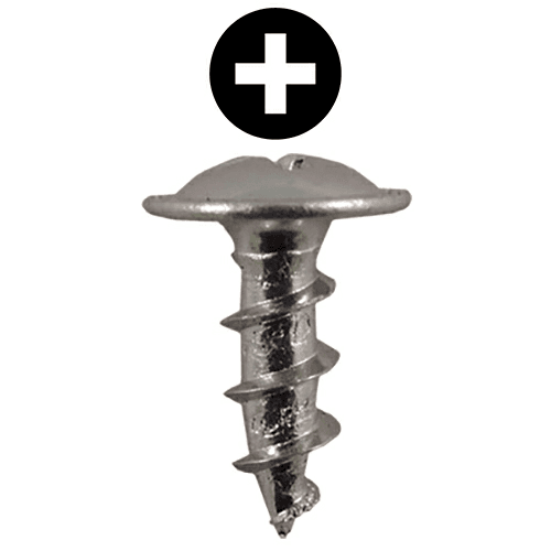 #8 x 7/16" Round Washer Head Drawer Slide Screws, Phillips Drive Coarse Thread and Sharp Point, Zinc, Box of 20 Thousand by Quickscrews