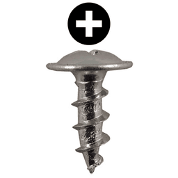 #8 x 7/16" Round Washer Head Drawer Slide Screws, Phillips Drive Coarse Thread and Sharp Point, Zinc, Box of 20 Thousand by Quickscrews