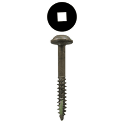 #7 x 1-1/2" Round Washer Head Face Frame/Pocket-Hole Screws, Square Drive Fine Thread and Type 17 Auger Point, Plain, Box of 6 Thousand by Quickscrews