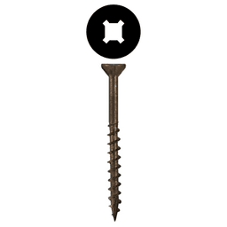 #8 x 3" Flat Head Assembly Screws, Square/Phillips Drive Coarse Thread with Nibs and Double Auger Point, Lubricated, Box of 2 Thousand by Quickscrews