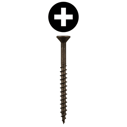 #8 x 1-1/4" Flat Head Assembly Screws, Phillips Drive Coarse Thread and Sharp Point, Plain, Box of 1 Thousand by Quickscrews